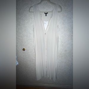 Eileen Fisher The Icons silk duster size XL cream long length